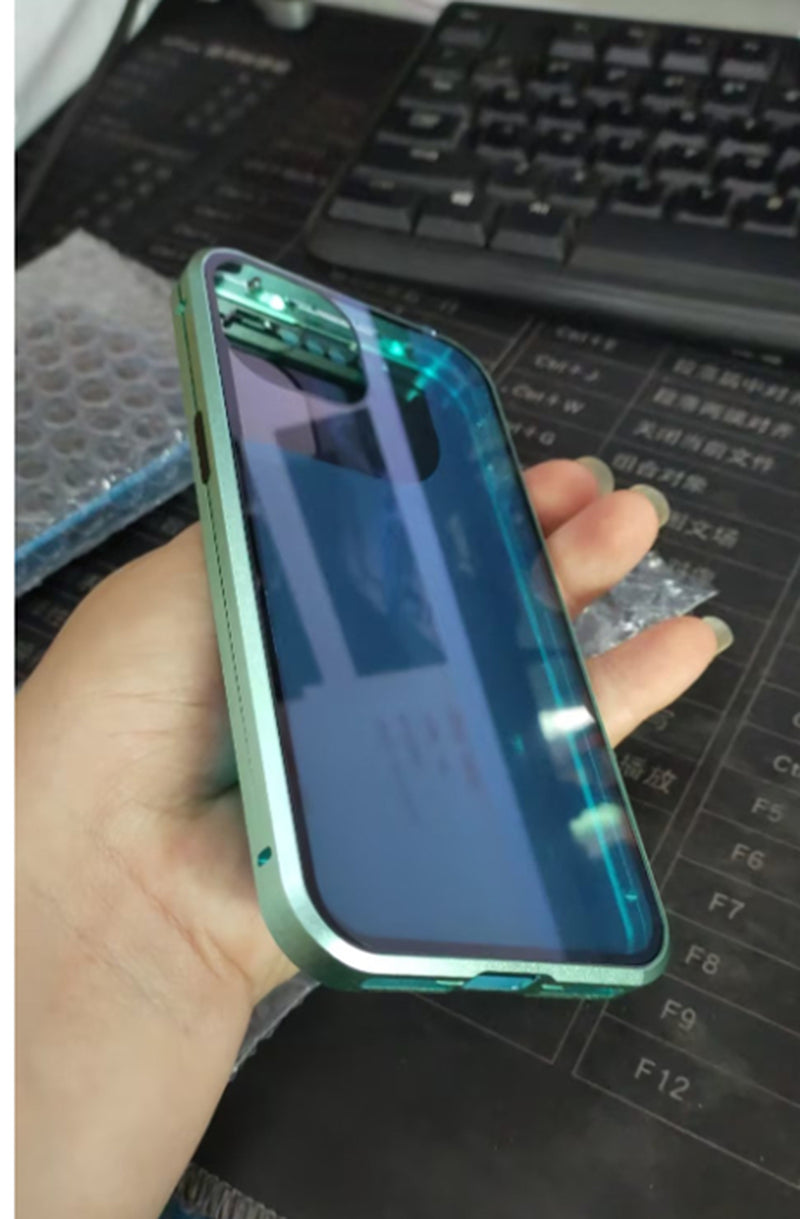 Anti-Peep Magnetic Protective Shell Magnetic Privacy Glass Phone Case