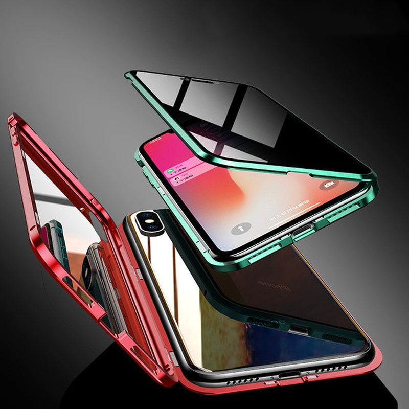 Anti-Peep Magnetic Protective Shell Magnetic Privacy Glass Phone Case